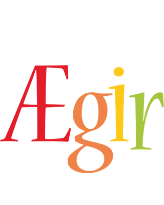 Ægir birthday logo