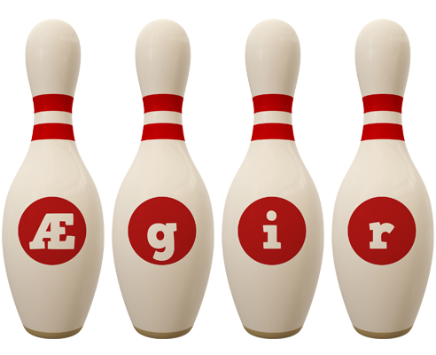 Ægir bowling-pin logo