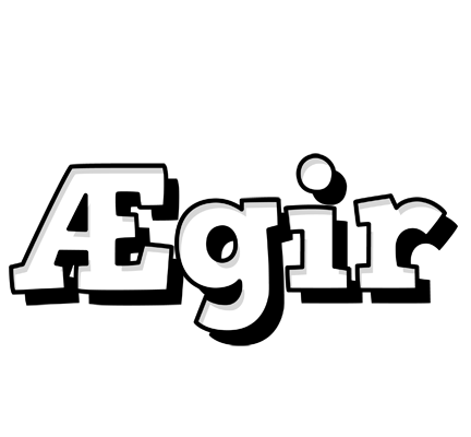 Ægir snowing logo