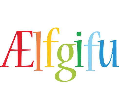 Ælfgifu birthday logo