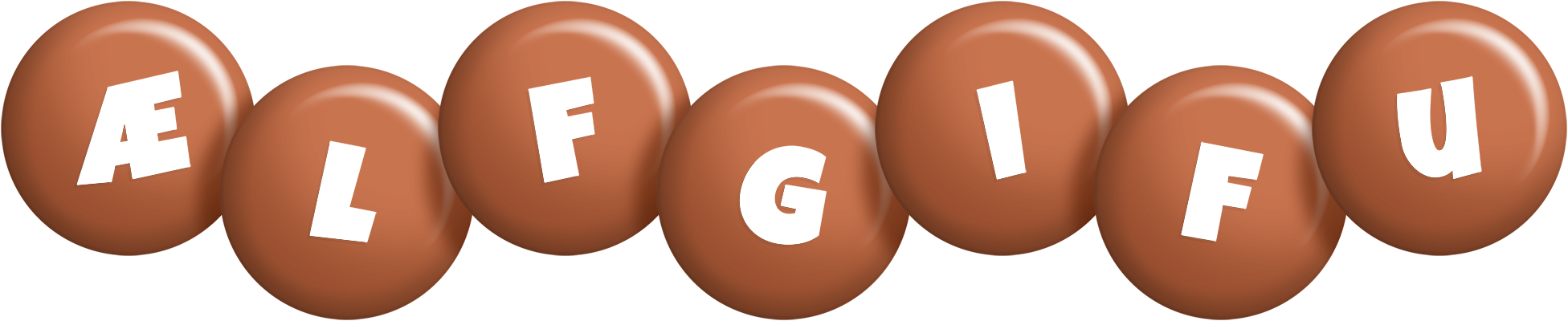 Ælfgifu candy-brown logo