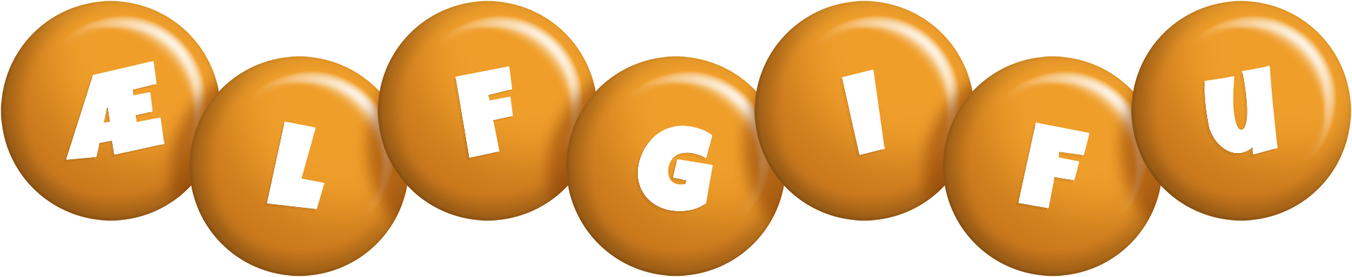 Ælfgifu candy-orange logo