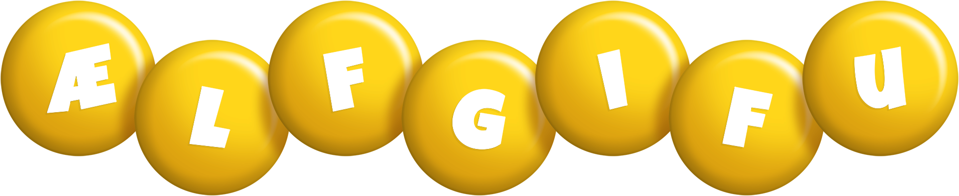Ælfgifu candy-yellow logo