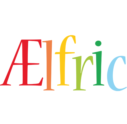 Ælfric birthday logo