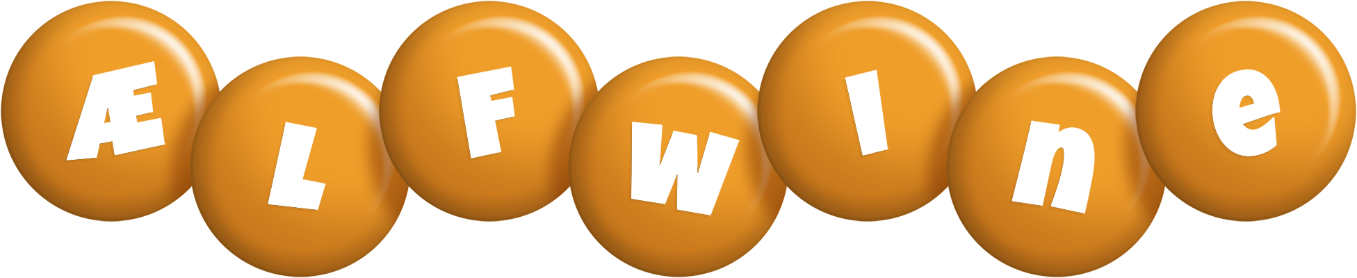 Ælfwine candy-orange logo