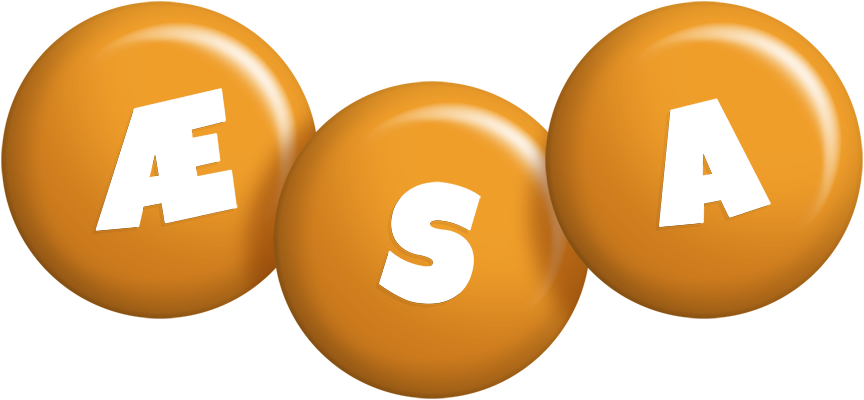 Æsa candy-orange logo