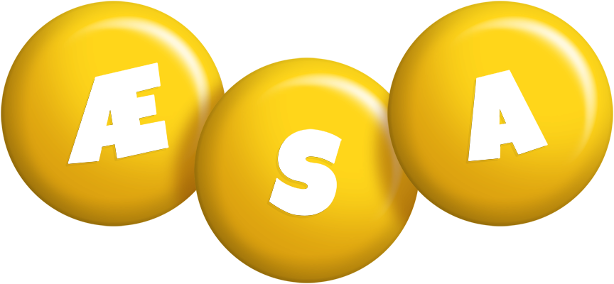Æsa candy-yellow logo