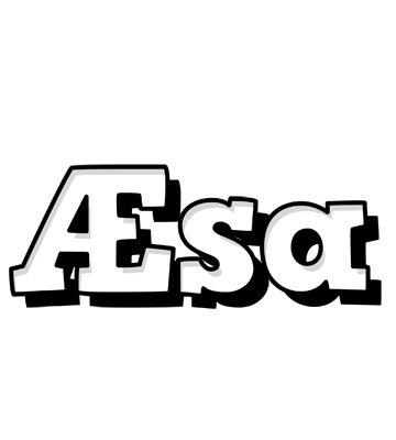 Æsa snowing logo