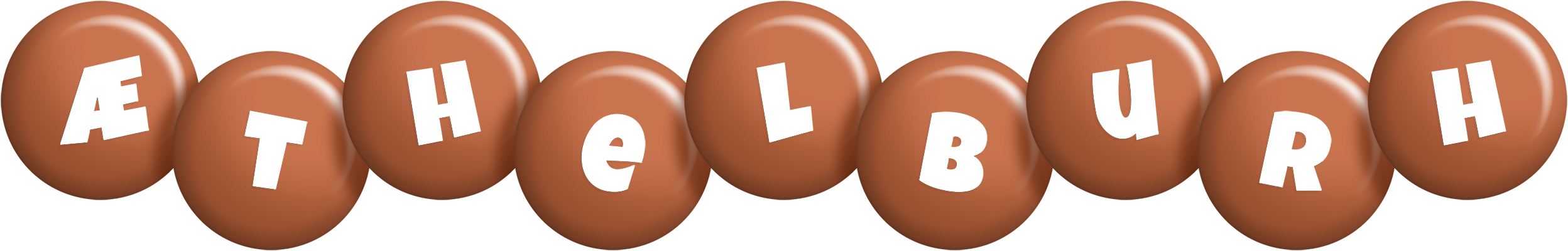 Æthelburh candy-brown logo