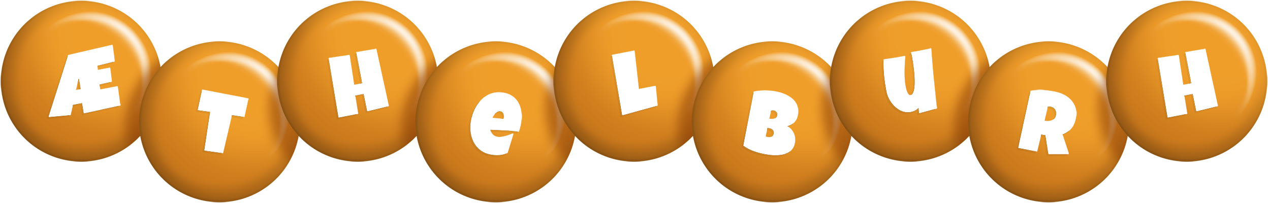 Æthelburh candy-orange logo