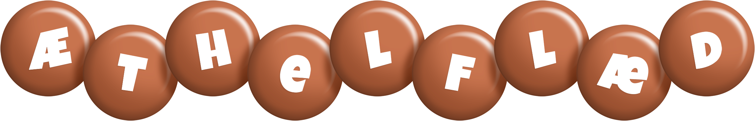 Æthelflæd candy-brown logo