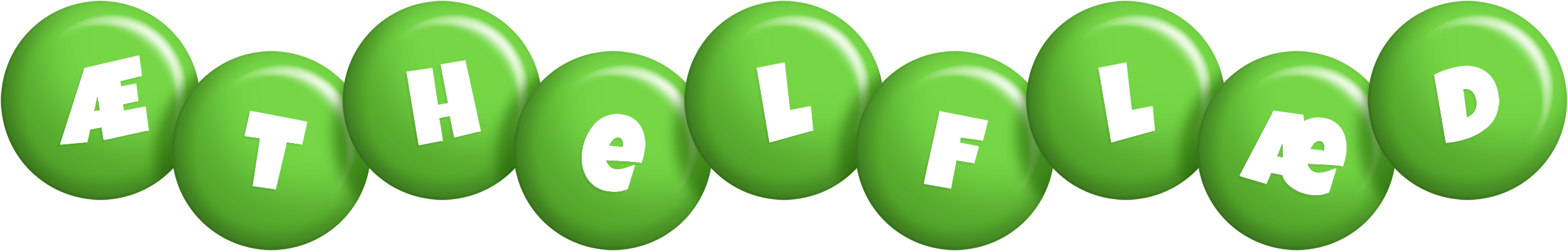 Æthelflæd candy-green logo