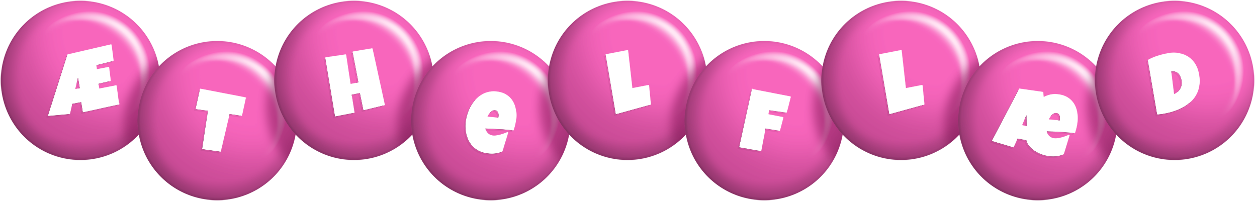 Æthelflæd candy-pink logo