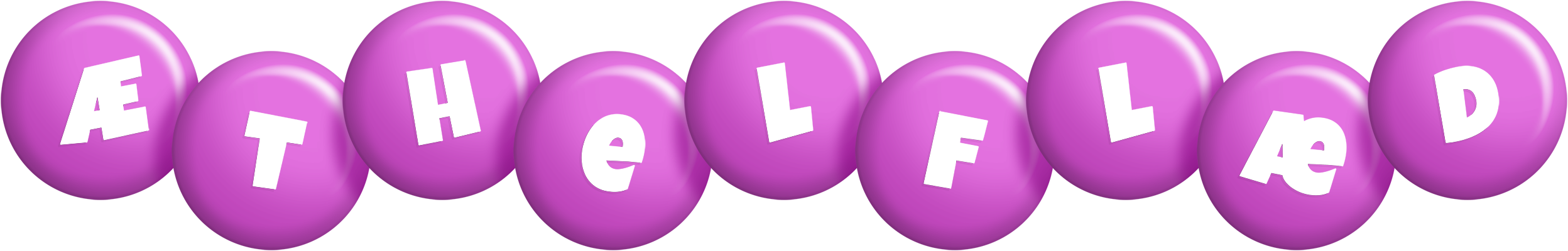 Æthelflæd candy-purple logo