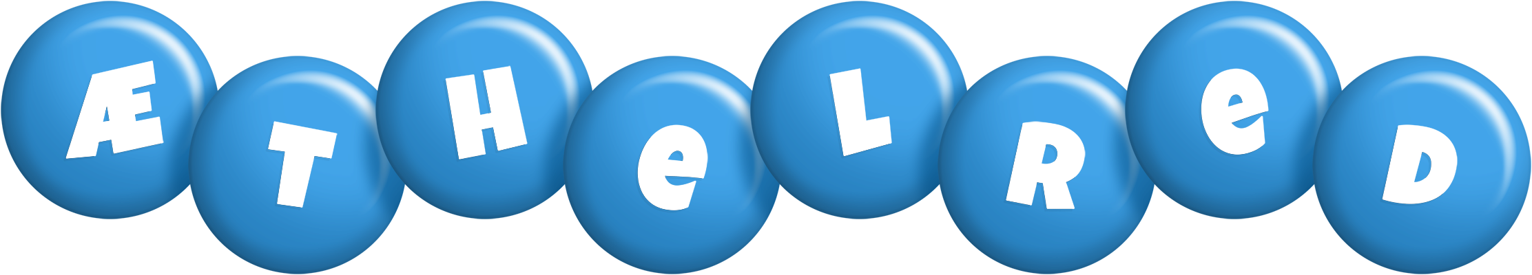 Æthelred candy-blue logo