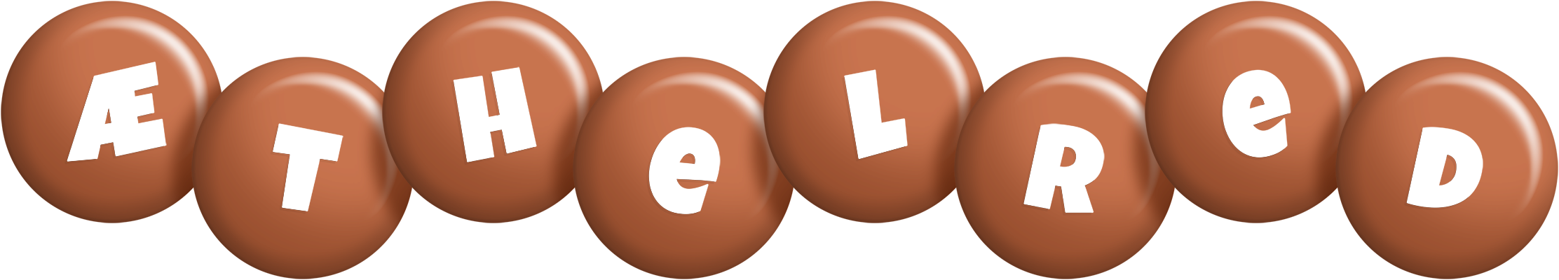 Æthelred candy-brown logo