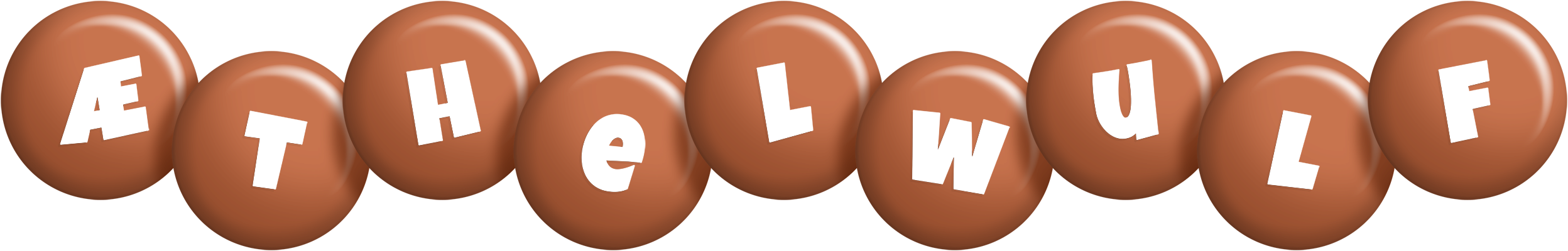 Æthelwulf candy-brown logo