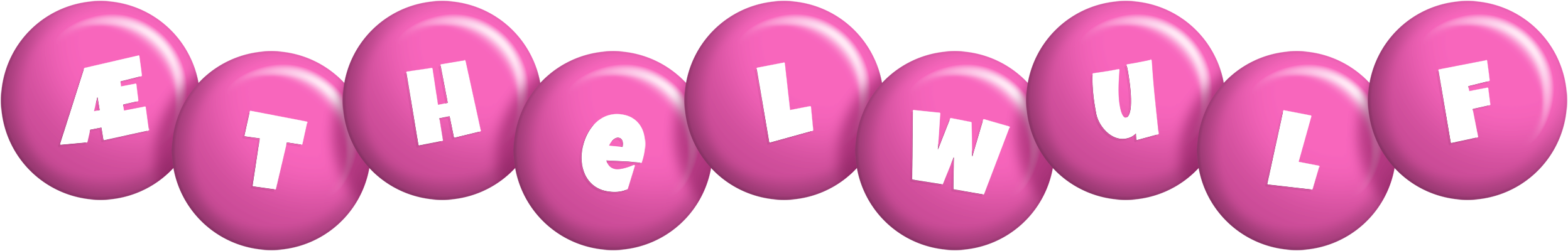 Æthelwulf candy-pink logo
