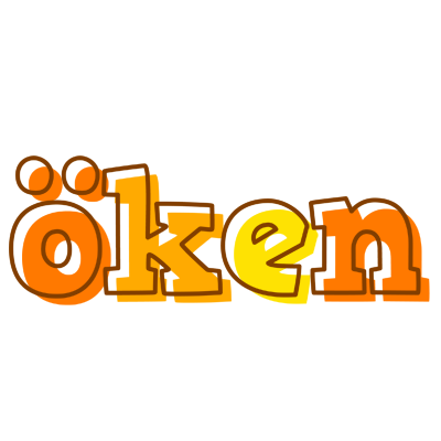 ÖKEN logo effect. Colorful text effects in various flavors. Customize your own text here: https://www.textgiraffe.com/logos/desert/