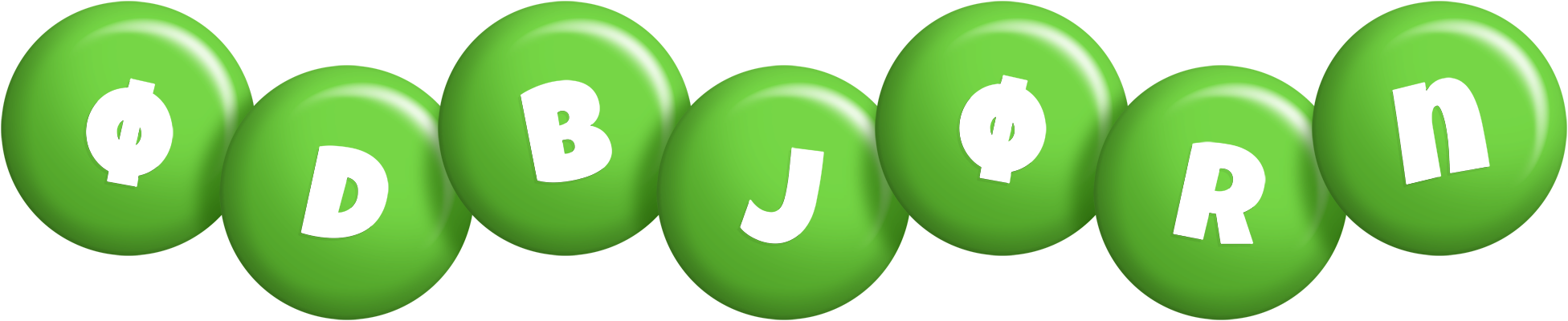 Ødbjørn candy-green logo
