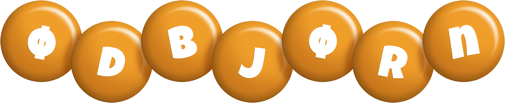 Ødbjørn candy-orange logo