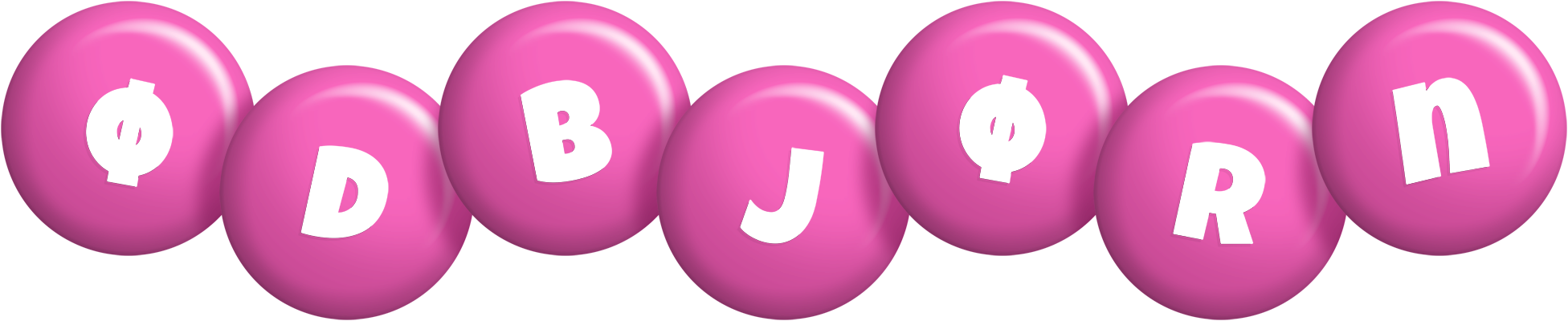 Ødbjørn candy-pink logo