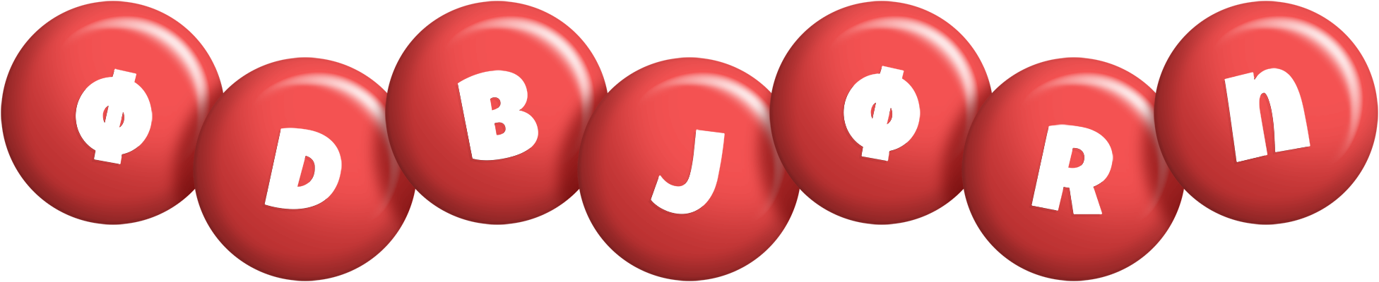 Ødbjørn candy-red logo