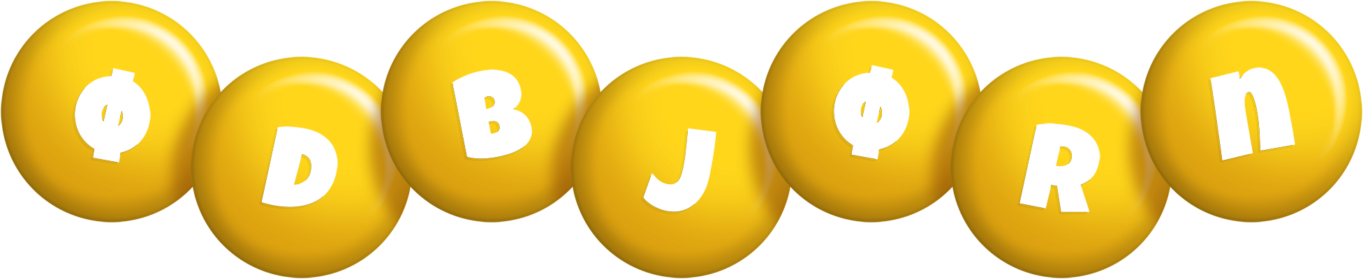 Ødbjørn candy-yellow logo