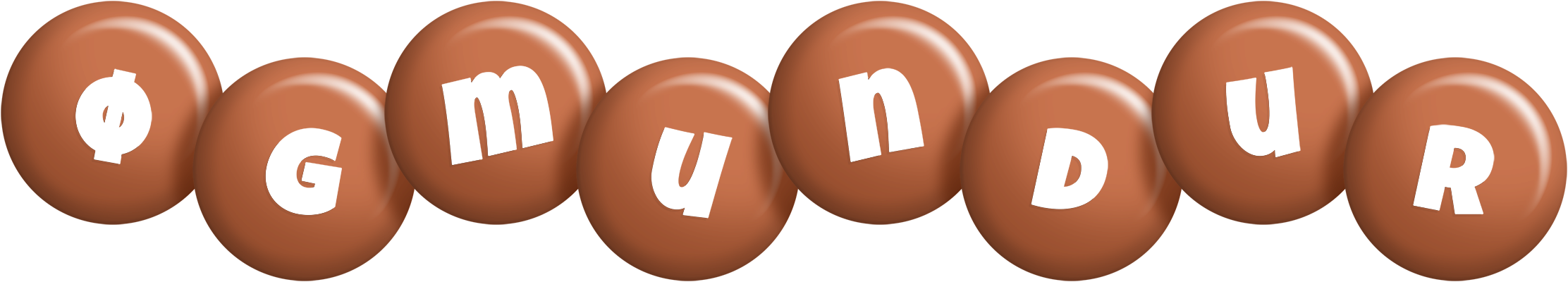 Øgmundur candy-brown logo