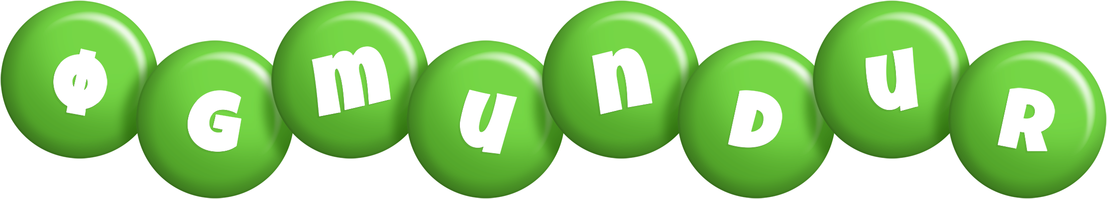 Øgmundur candy-green logo