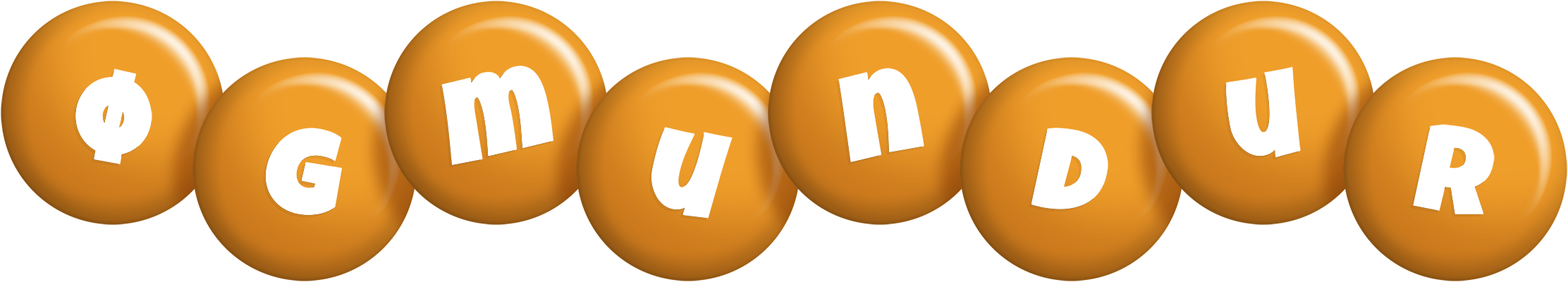 Øgmundur candy-orange logo