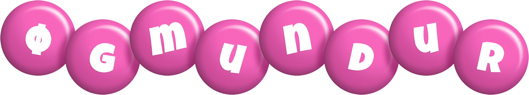 Øgmundur candy-pink logo