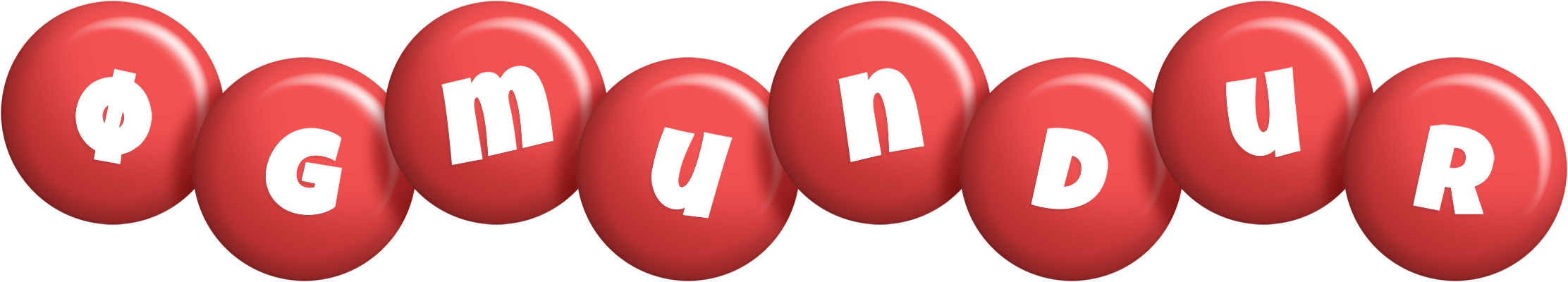 Øgmundur candy-red logo