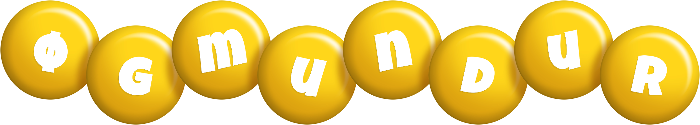 Øgmundur candy-yellow logo