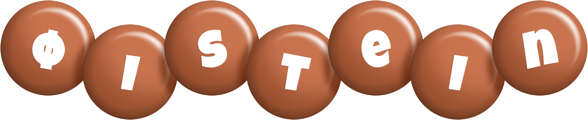 Øistein candy-brown logo