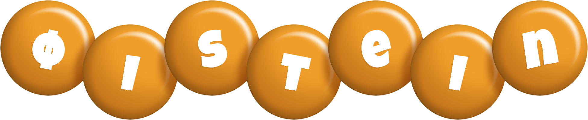 Øistein candy-orange logo