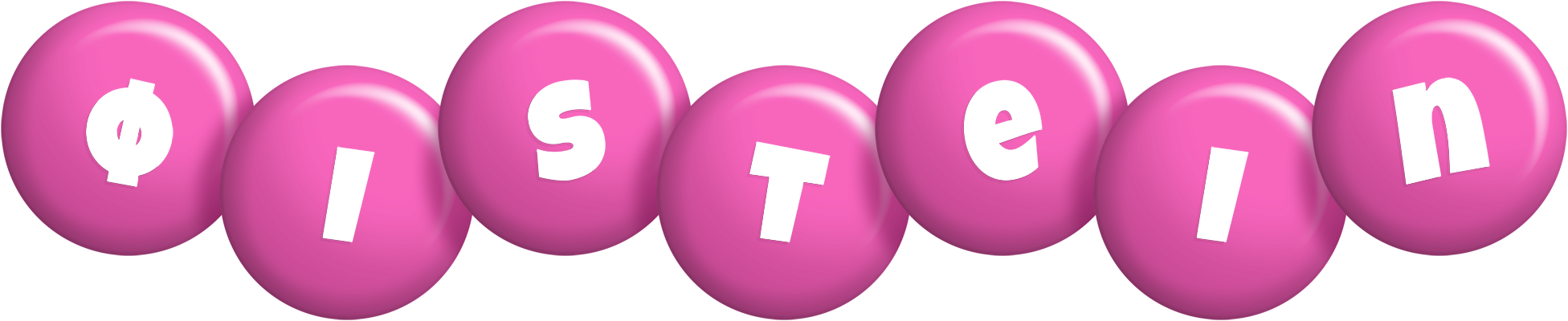 Øistein candy-pink logo