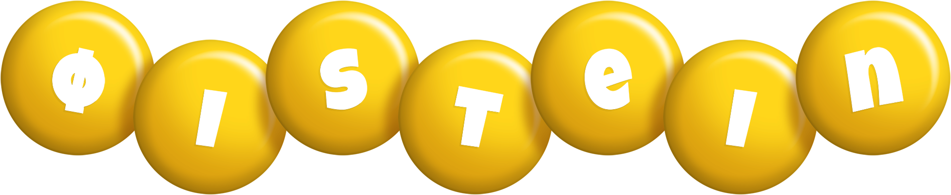 Øistein candy-yellow logo