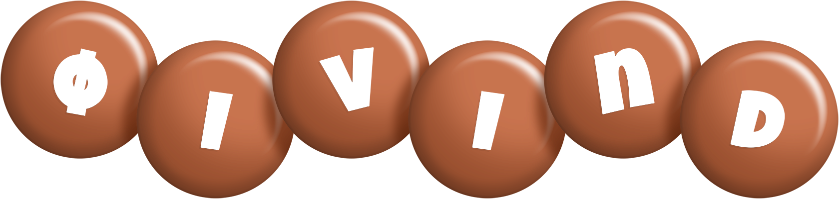 Øivind candy-brown logo