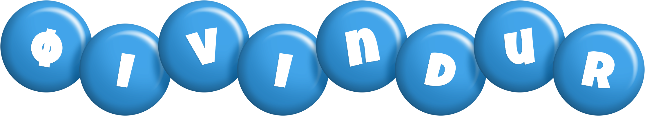 Øivindur candy-blue logo