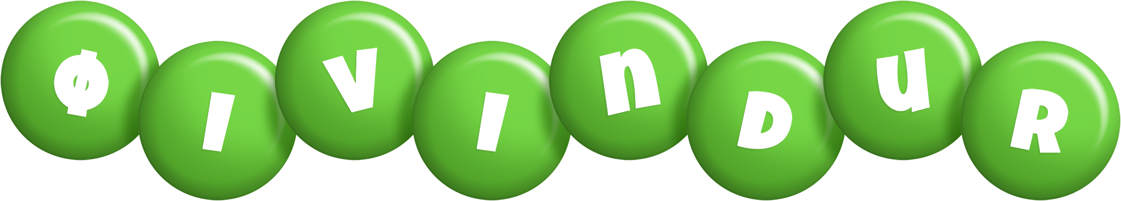 Øivindur candy-green logo