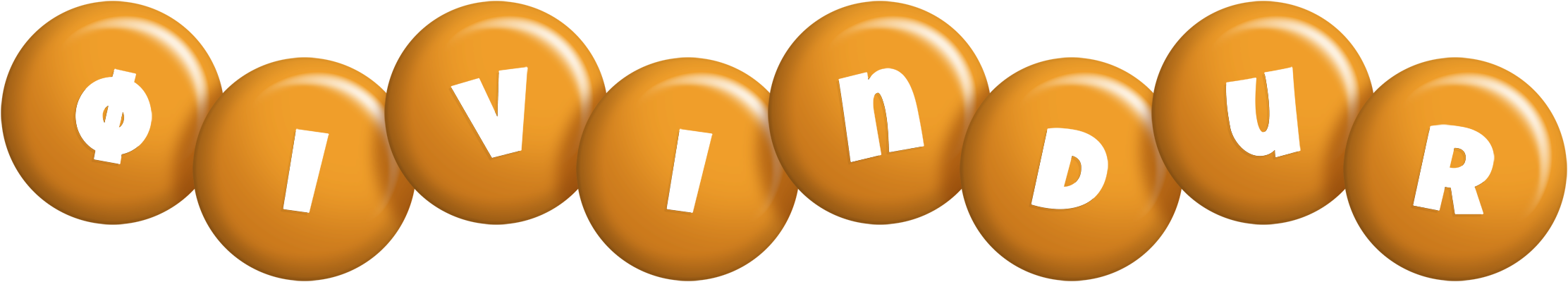 Øivindur candy-orange logo
