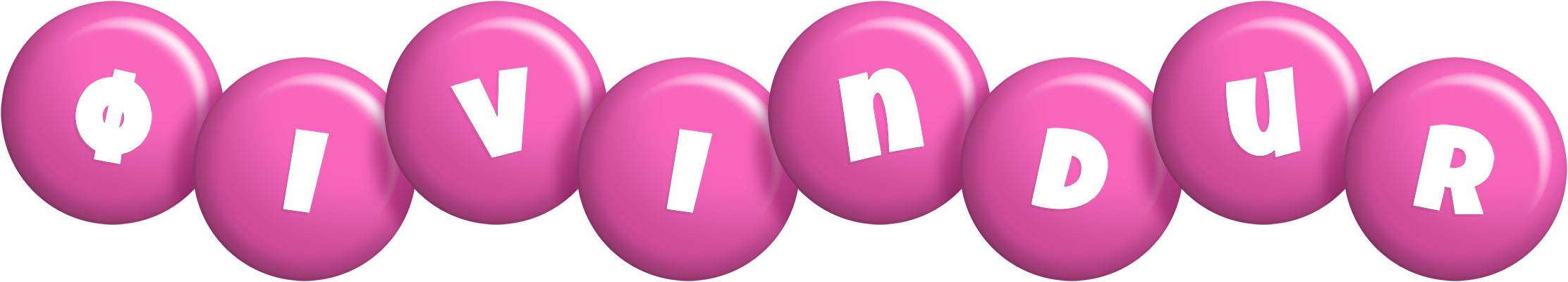 Øivindur candy-pink logo