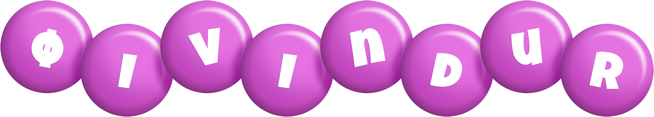 Øivindur candy-purple logo