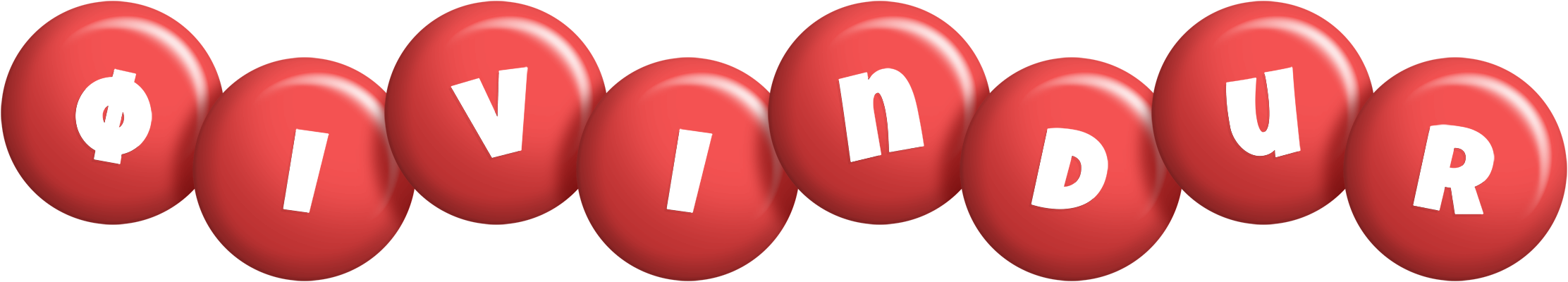 Øivindur candy-red logo