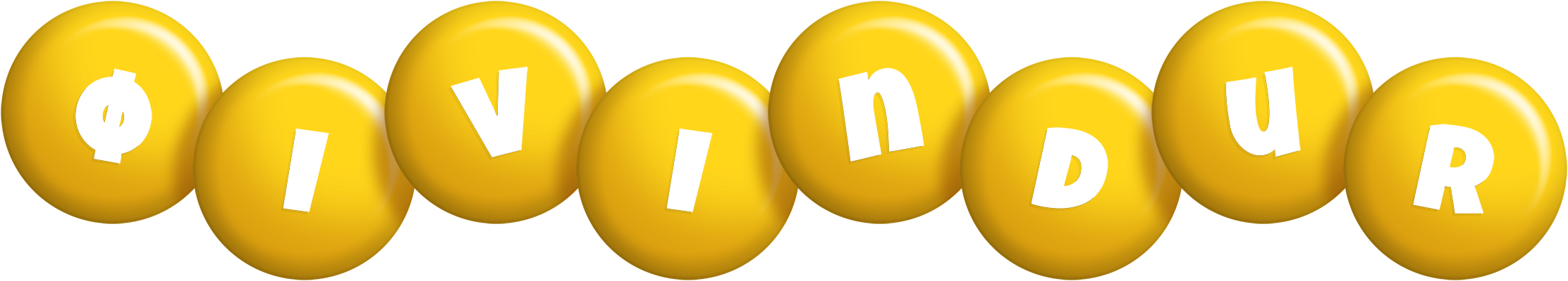 Øivindur candy-yellow logo