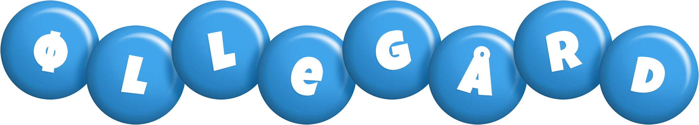 Øllegård candy-blue logo