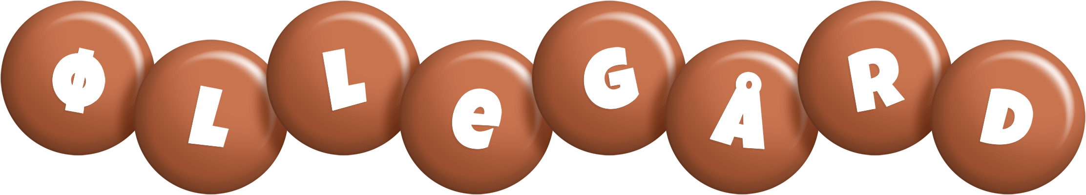 Øllegård candy-brown logo