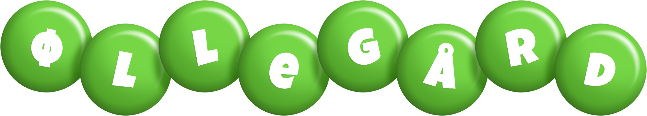 Øllegård candy-green logo