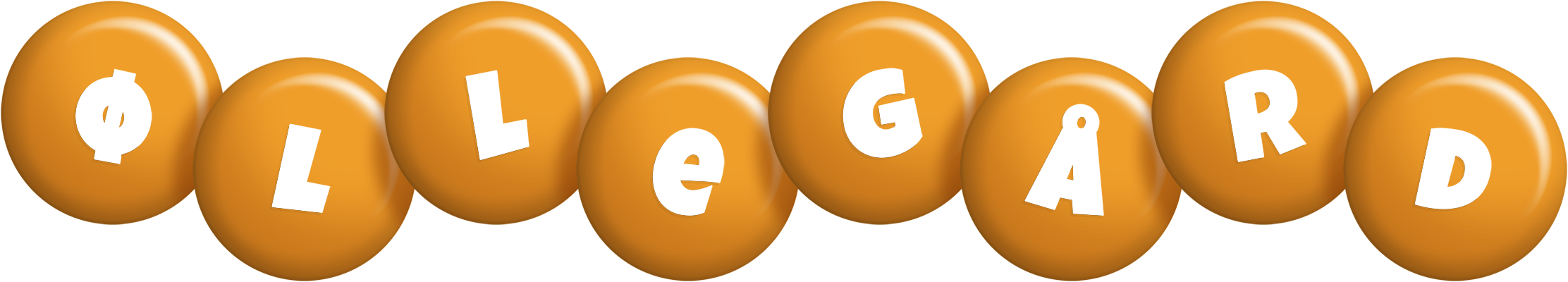 Øllegård candy-orange logo